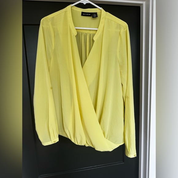 Light Yellow DKNY Blouse - Picture 3 of 6